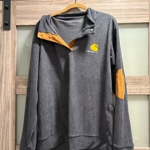 Carhartt Men's Zip-Up Sweater in Gray and Gold